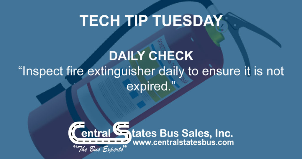 School bus fire extinguisher inspection Central States Bus